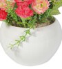 Round Plastic Flower With Pot