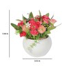 Round Plastic Flower With Pot
