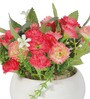 Round Plastic Flower With Pot