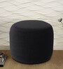 Serie-O Round Pouffe in Black Colour