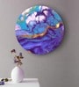 Round Purple Enchanting Marble Canvas Art Print