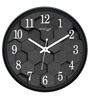 Black Plastic Modern Modern Wall Clock