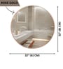 32 Inch RoseGold Round Mirror in Steel Frame