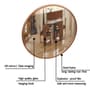 32 Inch RoseGold Round Mirror in Steel Frame