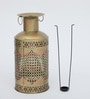 Round Set Of 2  Multicolour Iron Candle Holders
