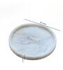 White Marble Plain Round Tray