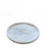 White Marble Plain Round Tray