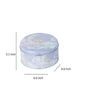Set of 2 Blue Round Aluminium Storage & Jar Containers