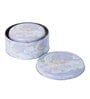 Set of 2 Blue Round Aluminium Storage & Jar Containers