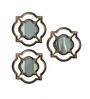 Plastic Round Wall Mirror In Brown