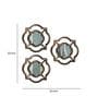 Plastic Round Wall Mirror In Brown