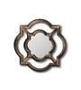 Plastic Round Wall Mirror In Brown