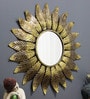 Gold Metal Lineart Decorative Mirror