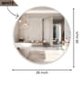 32 Inch White Round Mirror in Metal Frame