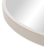 24 Inch White Round Mirror in Metal Frame