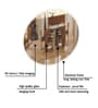 32 Inch White Round Mirror in Metal Frame