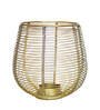 Round Wire Gold Iron Candle Holder