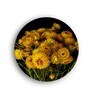 Round Yellow Yellow Mums Of Fall Canvas Art Print
