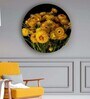 Round Yellow Yellow Mums Of Fall Canvas Art Print