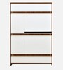 Rova 3 Door Wardrobe In Walnut Finish With Mirror