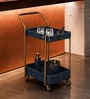Rover Rectangular Bar Trolley In Blue Colour