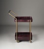 Rover Rectangular Bar Trolley In Burgundy Colour Rover Rectangular Bar Trolley In Burgundy Colour