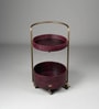 Rover Round Bar Trolley In Burgundy Colour Rover Round Bar Trolley In Burgundy Colour