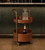 Rover Round Bar Trolley In Tan Colour