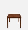 Rover Solid Wood 6 Seater Dinning Table In Walnut Brown Finish