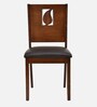 Rover Solid Wood 6 Seater Dinning Table In Walnut Brown Finish