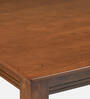 Rover Solid Wood 6 Seater Dinning Table In Walnut Brown Finish