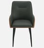 Rovo Velvet Fabric  Chair In Grey Colour