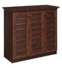 Rowan 3 Door Shoe Cabinet in Walnut Colour