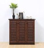 Rowan 3 Door Shoe Cabinet in Walnut Colour