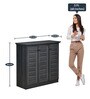 Rowan Shoe Cabinet in Light Charcoal Grey Finish