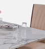 Rowena Marble Top 8 Seater Dining Set In White Finish