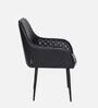 Esma Leatherette Arm Chair In Black Colour