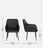 Esma Leatherette Arm Chair In Black Colour