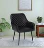 Esma Leatherette Arm Chair In Black Colour