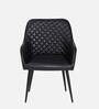 Esma Leatherette Arm Chair In Black Colour