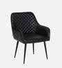 Esma Leatherette Arm Chair In Black Colour