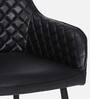 Esma Leatherette Arm Chair In Black Colour