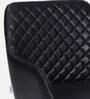 Esma Leatherette Arm Chair In Black Colour