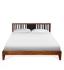 Acacia Solid Wood Queen Size Bed in Honey Brown Finish