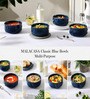 Royal Blue Button Ceramic Serving Bowl, 500 Ml