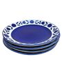 Royal Blue Ceramic (Set Of 4) Quarter Plates