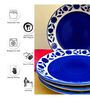 Royal Blue Ceramic (Set Of 4) Quarter Plates