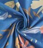 Royal Blue Floral 160 TC Microfibre King Sized Bedsheet with 2 Pillow Covers
