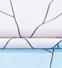 Royal Blue Geometric 120 TC Microfiber 3 Pieces Queen size Bedsheet Set