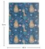 Royal Blue Kids Polyester 4 ft x 6 ft Machine Made Carpet